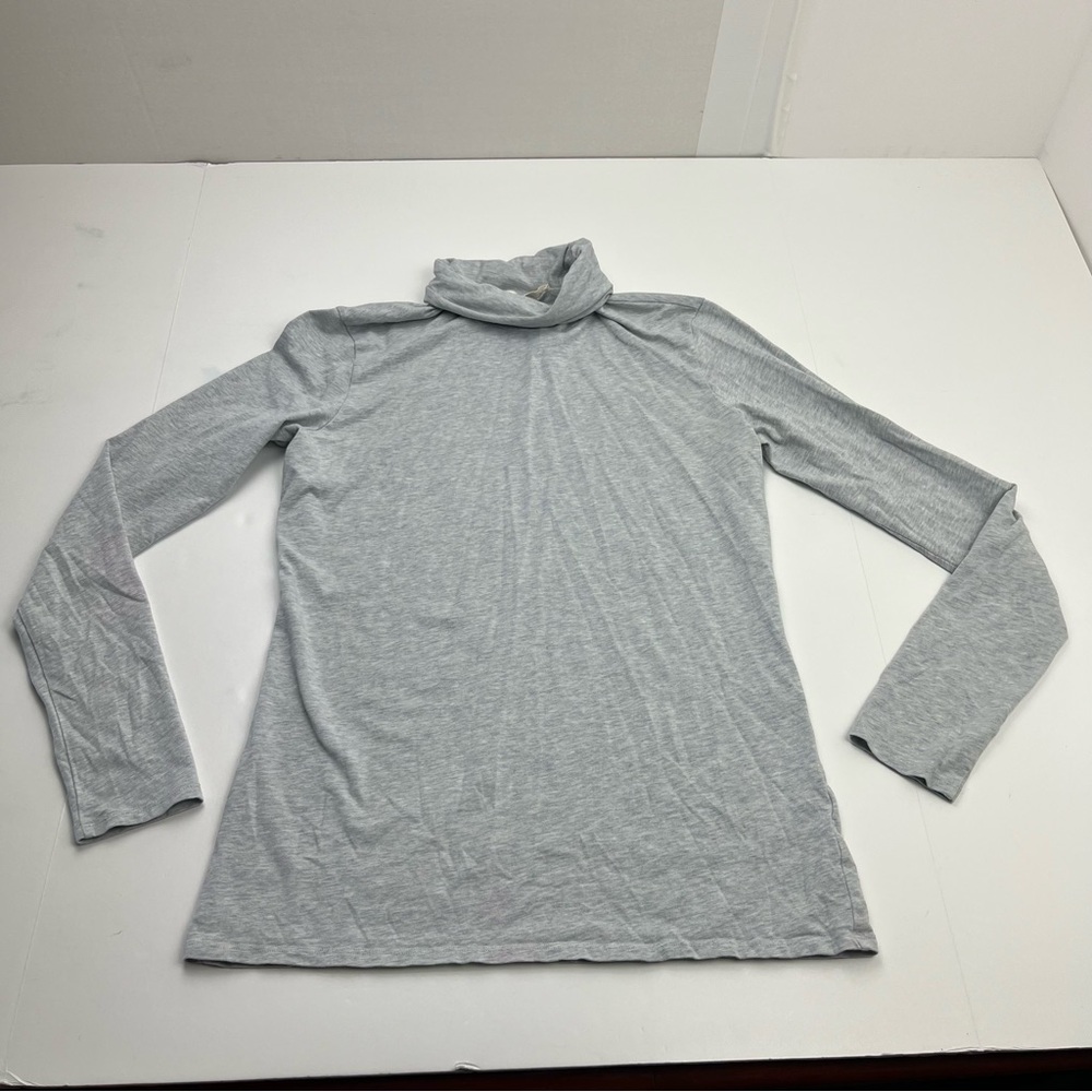 Peruvian Connection Gray Turtleneck Long Sleeve Top Womens Size Medium‎ *FLAWED